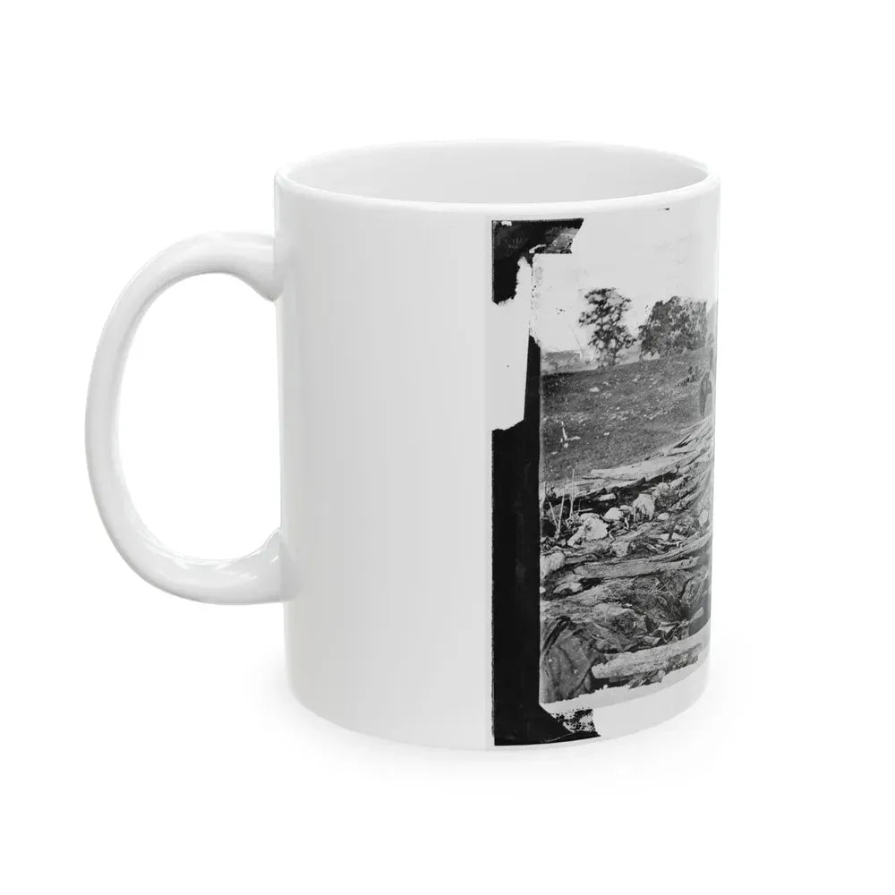 Antietam, Maryland. Ditch With Bodies Of Soldiers On Right Wing Used As A Rifle Pit By Confederates (U.S. Civil War) White Coffee Mug - Go Mug Yourself