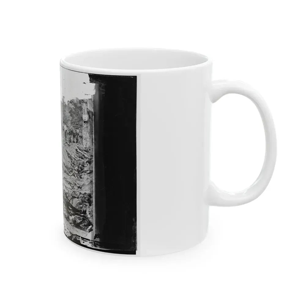 Antietam, Maryland. Ditch With Bodies Of Soldiers On Right Wing Used As A Rifle Pit By Confederates (U.S. Civil War) White Coffee Mug - Go Mug Yourself