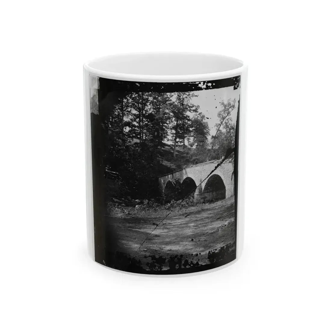 Antietam, Maryland. Eastern View Of Bridge (U.S. Civil War) White Coffee Mug 11oz - Go Mug Yourself