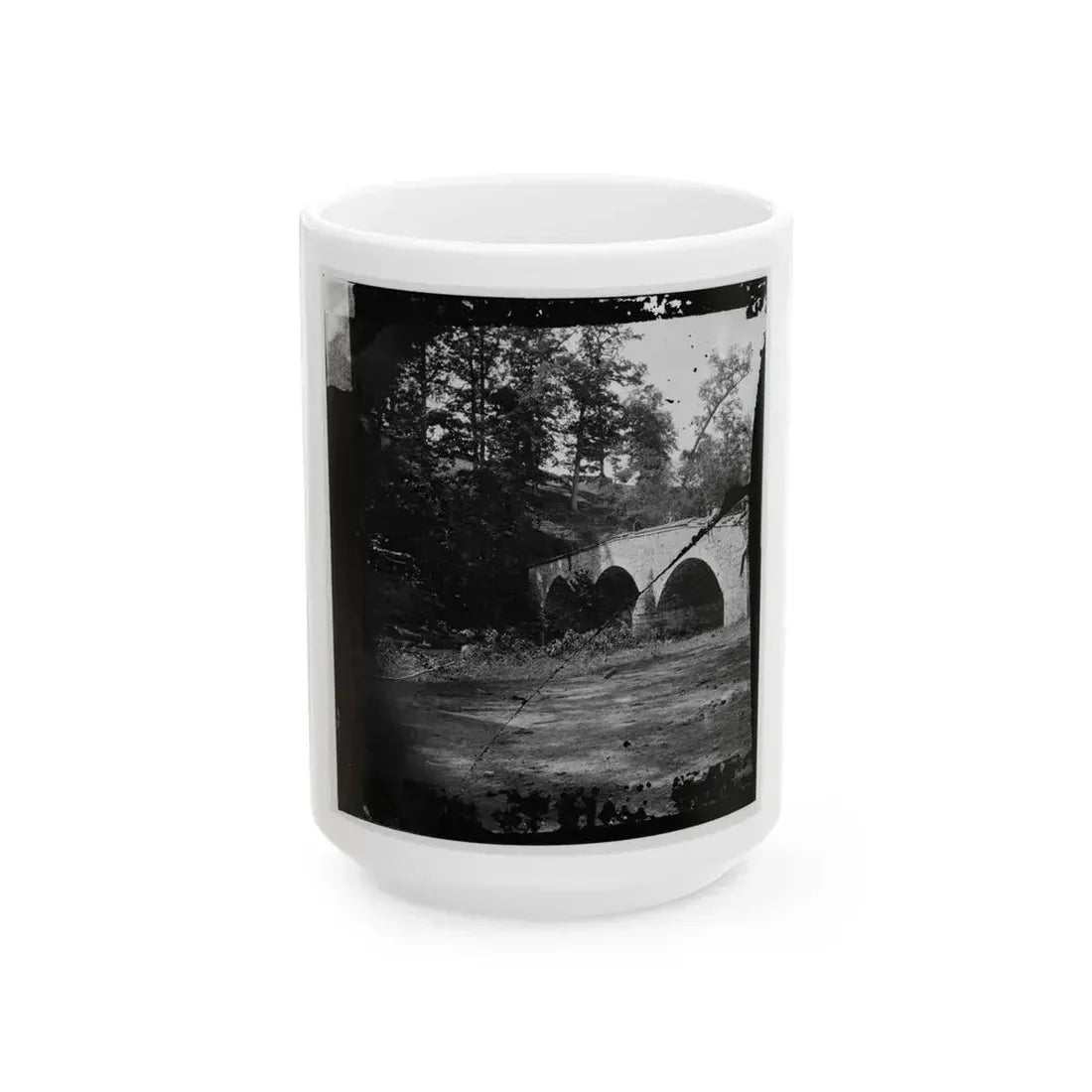 Antietam, Maryland. Eastern View Of Bridge (U.S. Civil War) White Coffee Mug 15oz - Go Mug Yourself