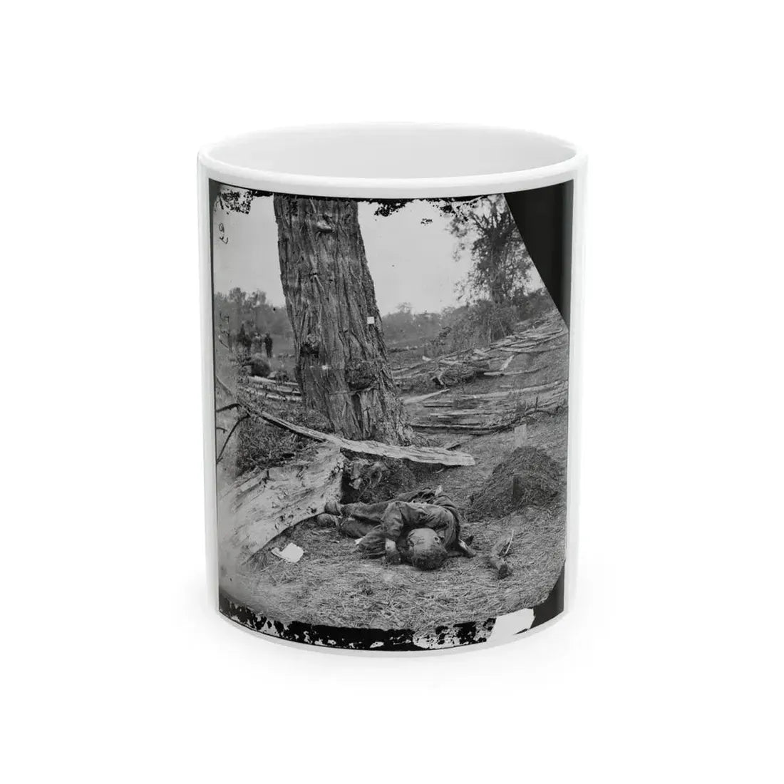 Antietam, Maryland. Federal Buried, Confederate Unburied, Where They Fell (U.S. Civil War) White Coffee Mug 11oz - Go Mug Yourself