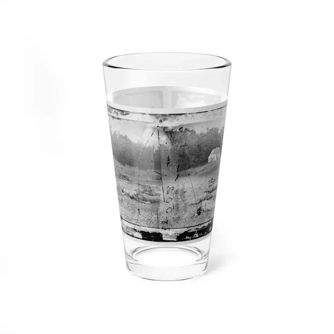 Antietam, Maryland. Field Where Sumner's Corps Charged. Bodies Of Confederate In Front Of The Dunker Church (U.S. Civil War) Pint Glass 16oz 16oz - Go Mug Yourself
