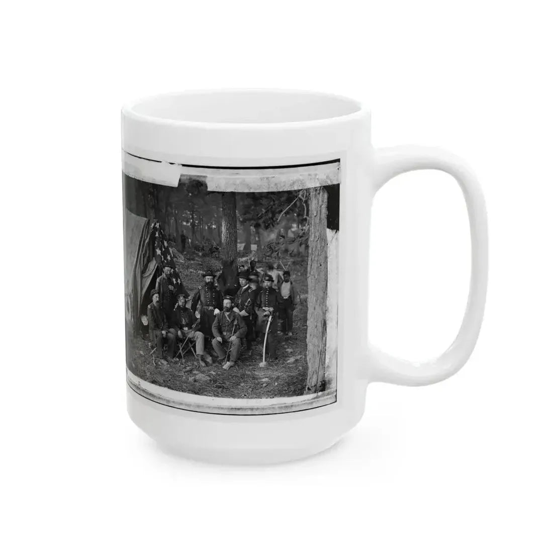 Antietam, Maryland. General John C. Caldwell And Staff On Battlefield (U.S. Civil War) White Coffee Mug - Go Mug Yourself