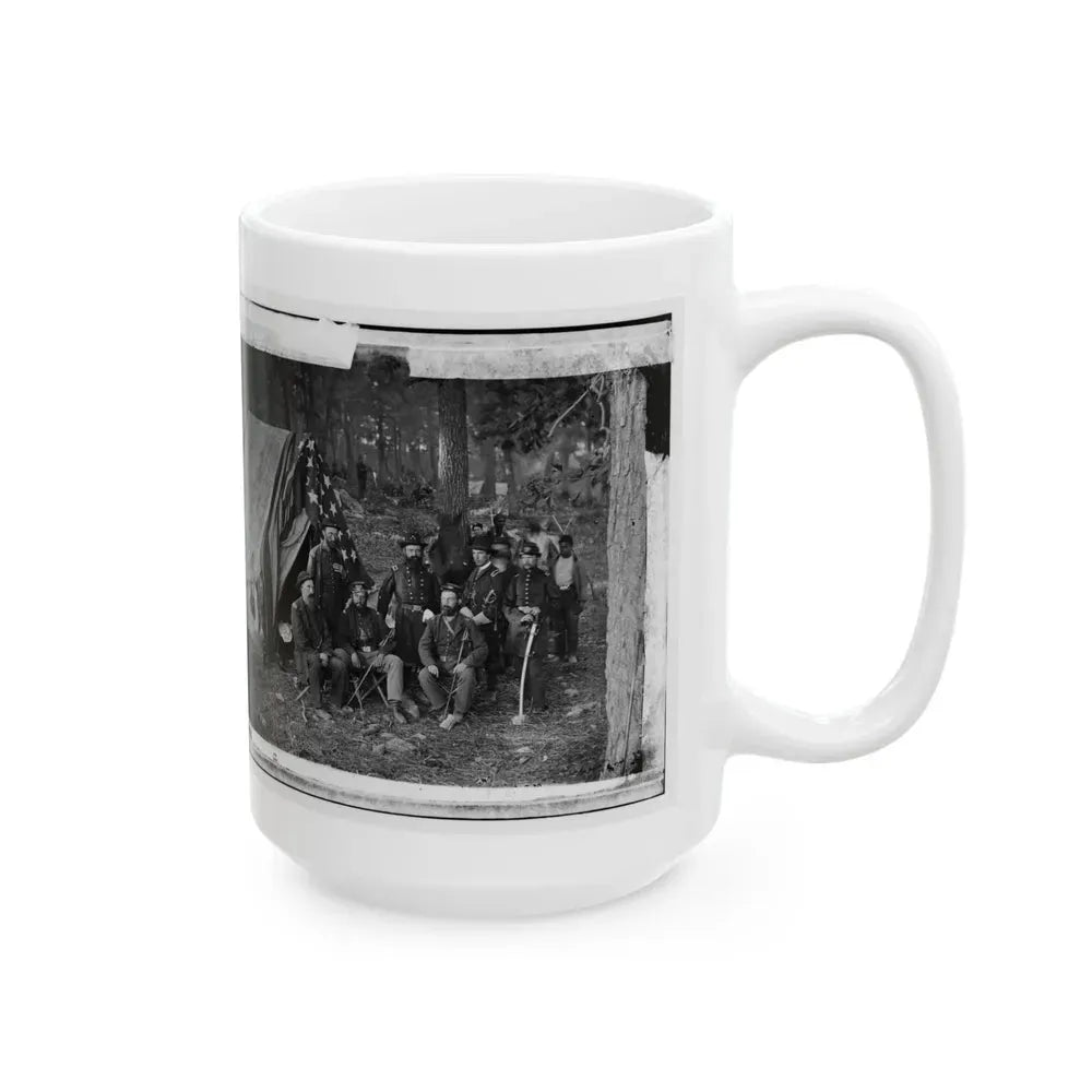 Antietam, Maryland. General John C. Caldwell And Staff On Battlefield (U.S. Civil War) White Coffee Mug - Go Mug Yourself