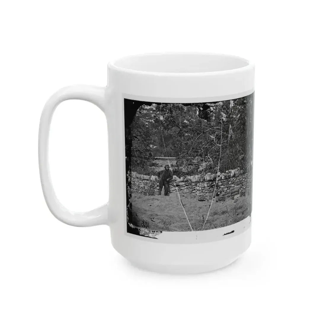 Antietam, Maryland. Graves Of Federal Soldiers At Burnside Bridge (U.S. Civil War) White Coffee Mug - Go Mug Yourself