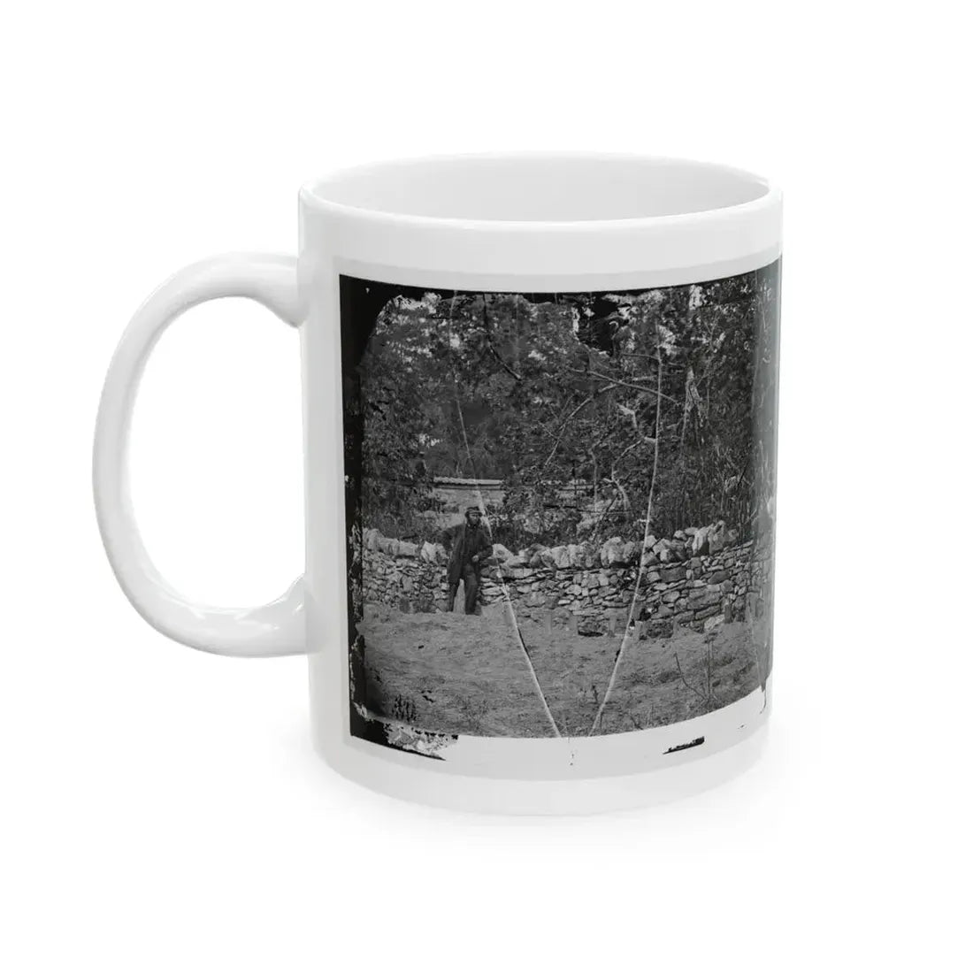 Antietam, Maryland. Graves Of Federal Soldiers At Burnside Bridge (U.S. Civil War) White Coffee Mug - Go Mug Yourself