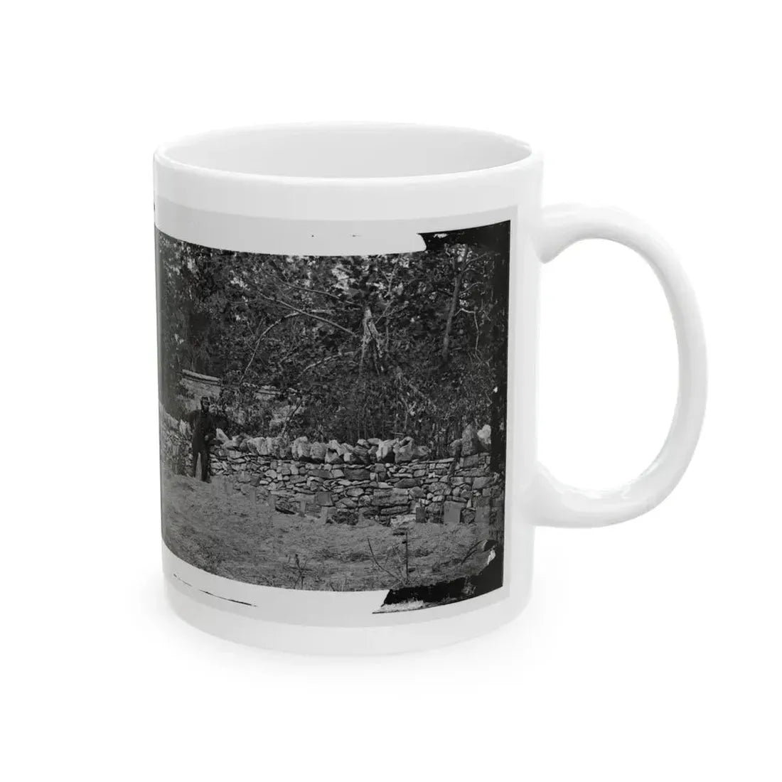 Antietam, Maryland. Graves Of Federal Soldiers At Burnside Bridge (U.S. Civil War) White Coffee Mug - Go Mug Yourself