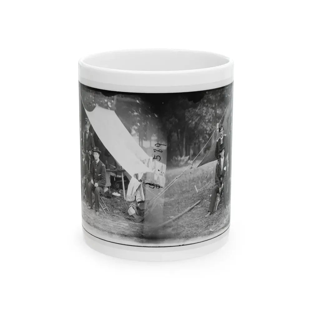 Antietam, Maryland. Group Of Federal Artillery Offices On Battlefield (U.S. Civil War) White Coffee Mug 11oz - Go Mug Yourself