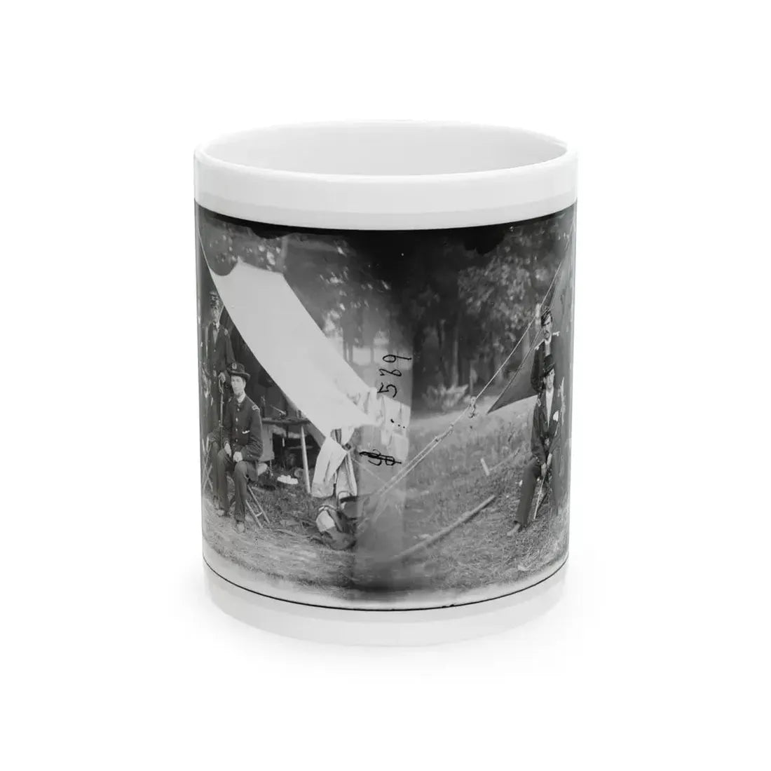 Antietam, Maryland. Group Of Federal Artillery Offices On Battlefield (U.S. Civil War) White Coffee Mug 11oz - Go Mug Yourself