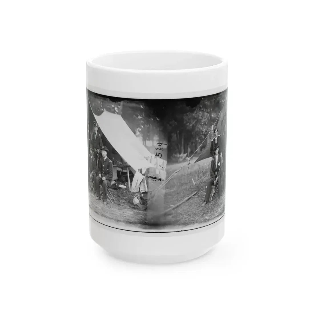 Antietam, Maryland. Group Of Federal Artillery Offices On Battlefield (U.S. Civil War) White Coffee Mug 15oz - Go Mug Yourself