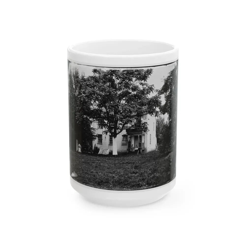 Antietam, Maryland. Miller House (U.S. Civil War) White Coffee Mug 15oz - Go Mug Yourself