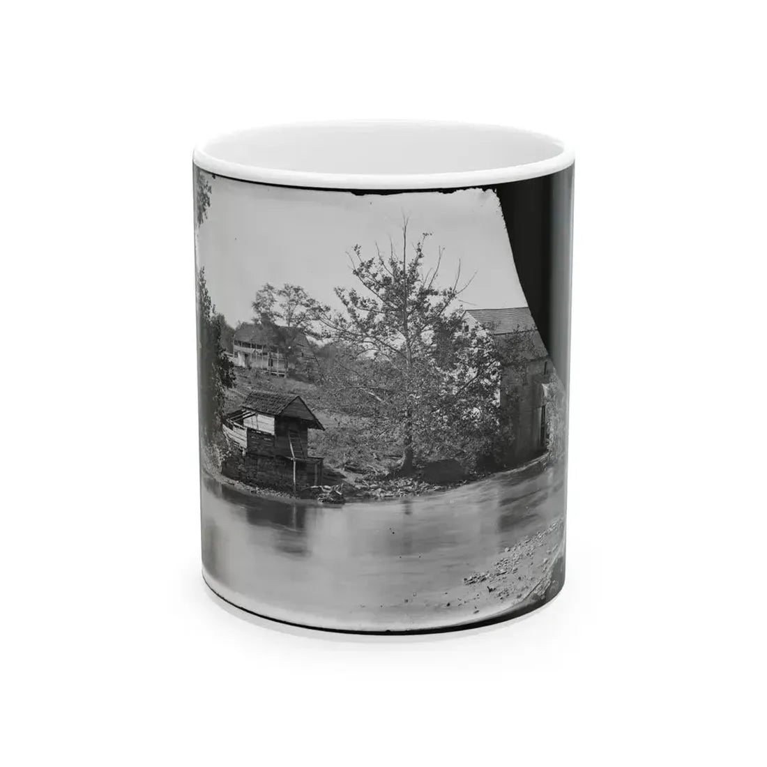 Antietam, Maryland. Newcomer's Mill (U.S. Civil War) White Coffee Mug 11oz - Go Mug Yourself