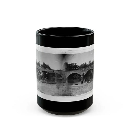 Antietam, Maryland. Picnic Party At Antietam Bridge (U.S. Civil War) Black Coffee Mug 15oz - Go Mug Yourself