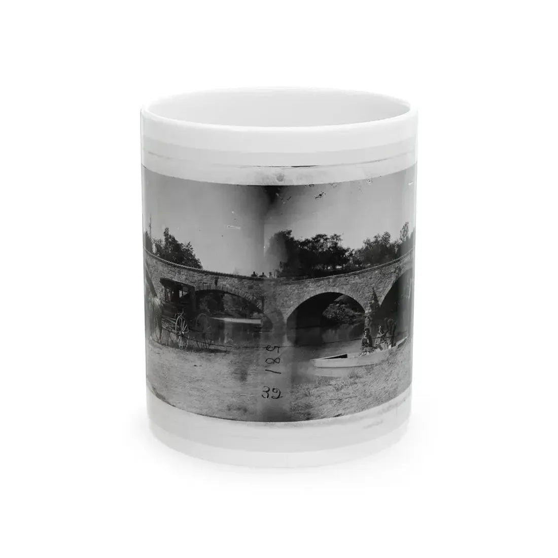 Antietam, Maryland. Picnic Party At Antietam Bridge (U.S. Civil War) White Coffee Mug 11oz - Go Mug Yourself