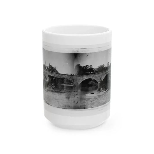 Antietam, Maryland. Picnic Party At Antietam Bridge (U.S. Civil War) White Coffee Mug 15oz - Go Mug Yourself