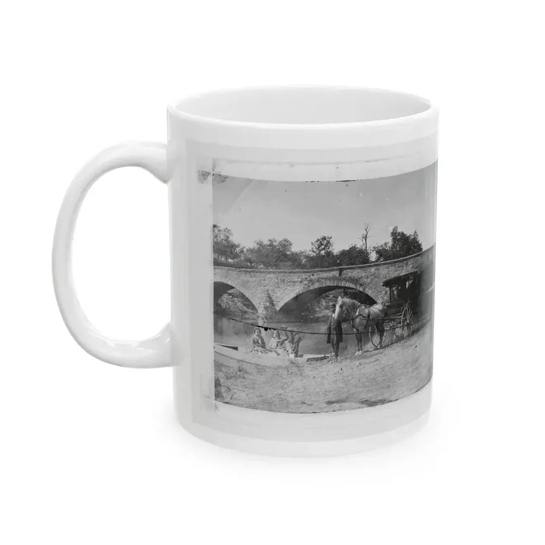 Antietam, Maryland. Picnic Party At Antietam Bridge (U.S. Civil War) White Coffee Mug - Go Mug Yourself
