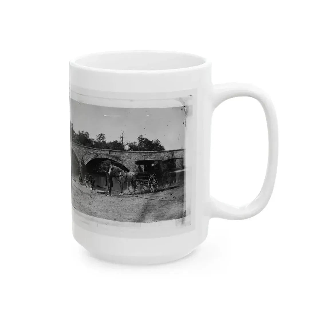 Antietam, Maryland. Picnic Party At Antietam Bridge (U.S. Civil War) White Coffee Mug - Go Mug Yourself