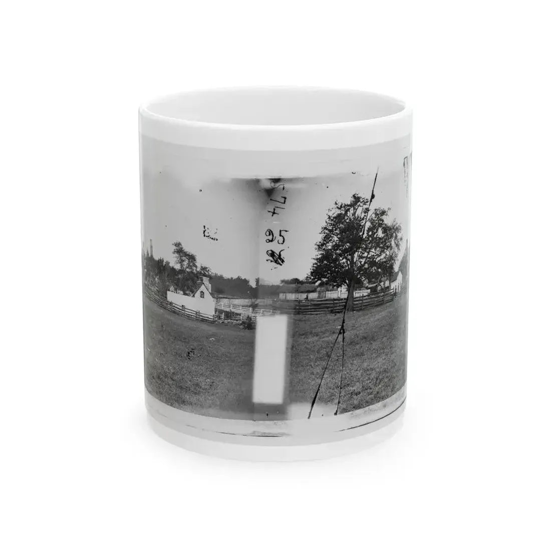 Antietam, Maryland. Ruins Of Mumma's House On The Battlefield (U.S. Civil War) White Coffee Mug 11oz - Go Mug Yourself