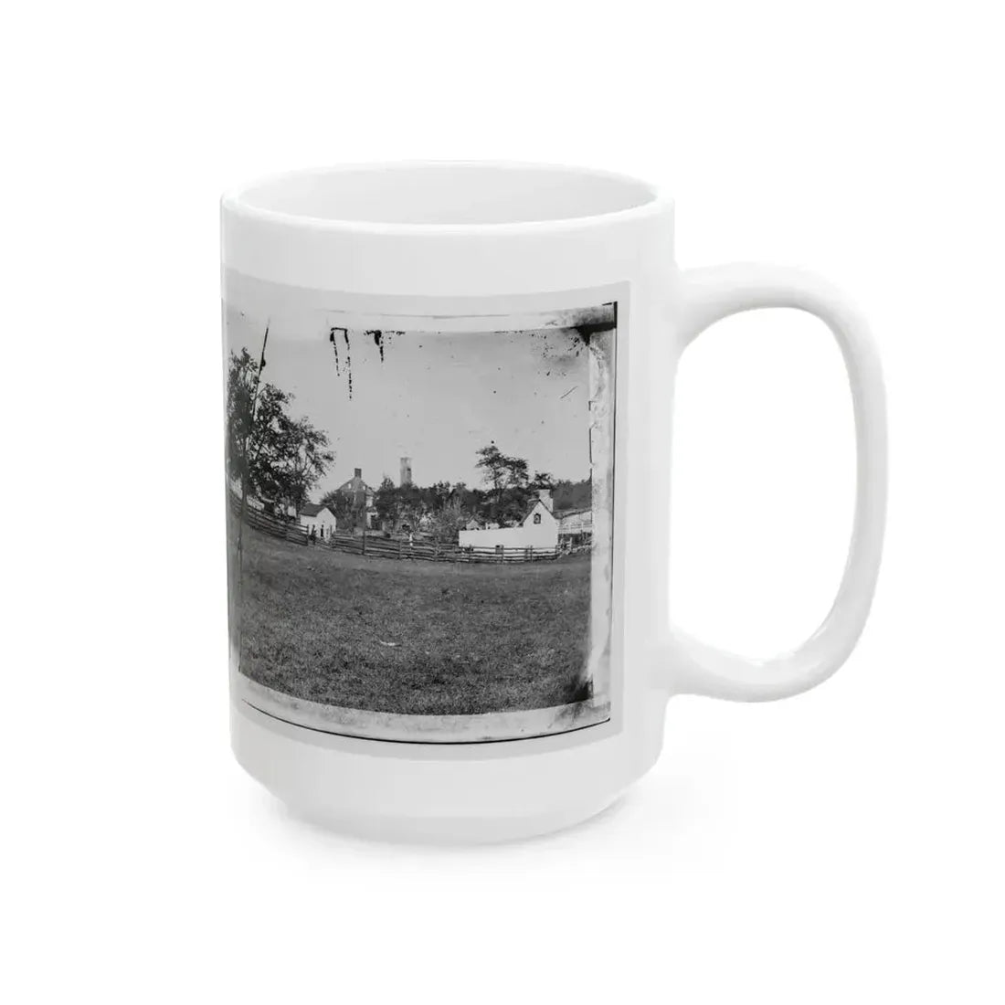 Antietam, Maryland. Ruins Of Mumma's House On The Battlefield (U.S. Civil War) White Coffee Mug - Go Mug Yourself