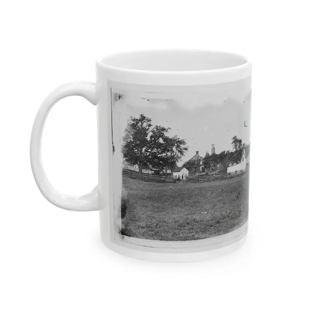 Antietam, Maryland. Ruins Of Mumma's House On The Battlefield (U.S. Civil War) White Coffee Mug - Go Mug Yourself