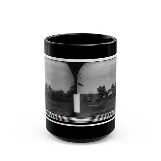 Antietam, Maryland. Rullet's House On The Battlefield (U.S. Civil War) Black Coffee Mug 15oz - Go Mug Yourself