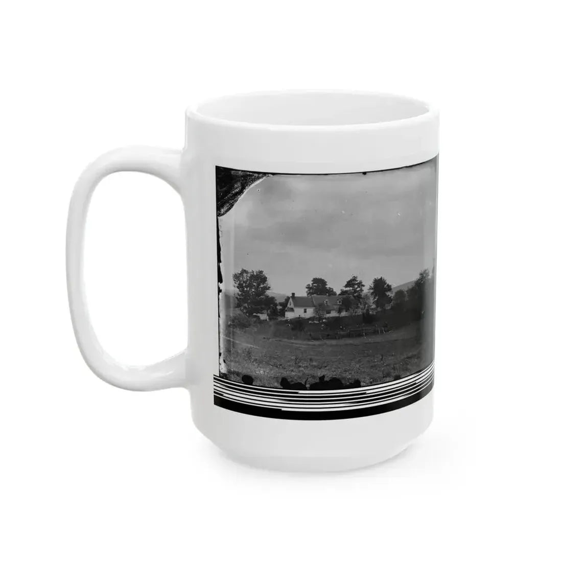 Antietam, Maryland. Rullet's House On The Battlefield (U.S. Civil War) White Coffee Mug - Go Mug Yourself