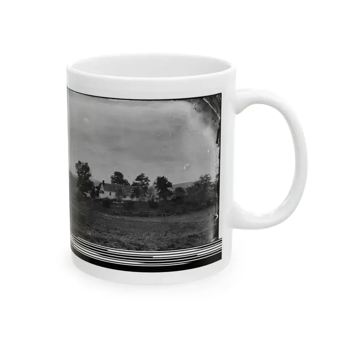 Antietam, Maryland. Rullet's House On The Battlefield (U.S. Civil War) White Coffee Mug - Go Mug Yourself