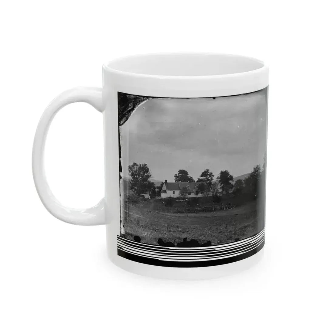 Antietam, Maryland. Rullet's House On The Battlefield (U.S. Civil War) White Coffee Mug - Go Mug Yourself