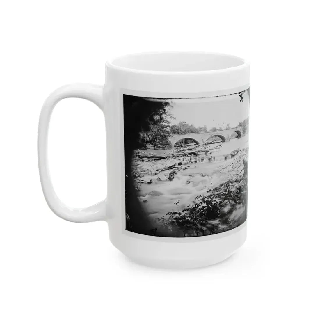 Antietam, Maryland. View Of Antietam Bridge (U.S. Civil War) White Coffee Mug - Go Mug Yourself
