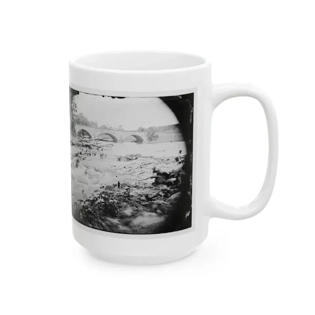 Antietam, Maryland. View Of Antietam Bridge (U.S. Civil War) White Coffee Mug - Go Mug Yourself