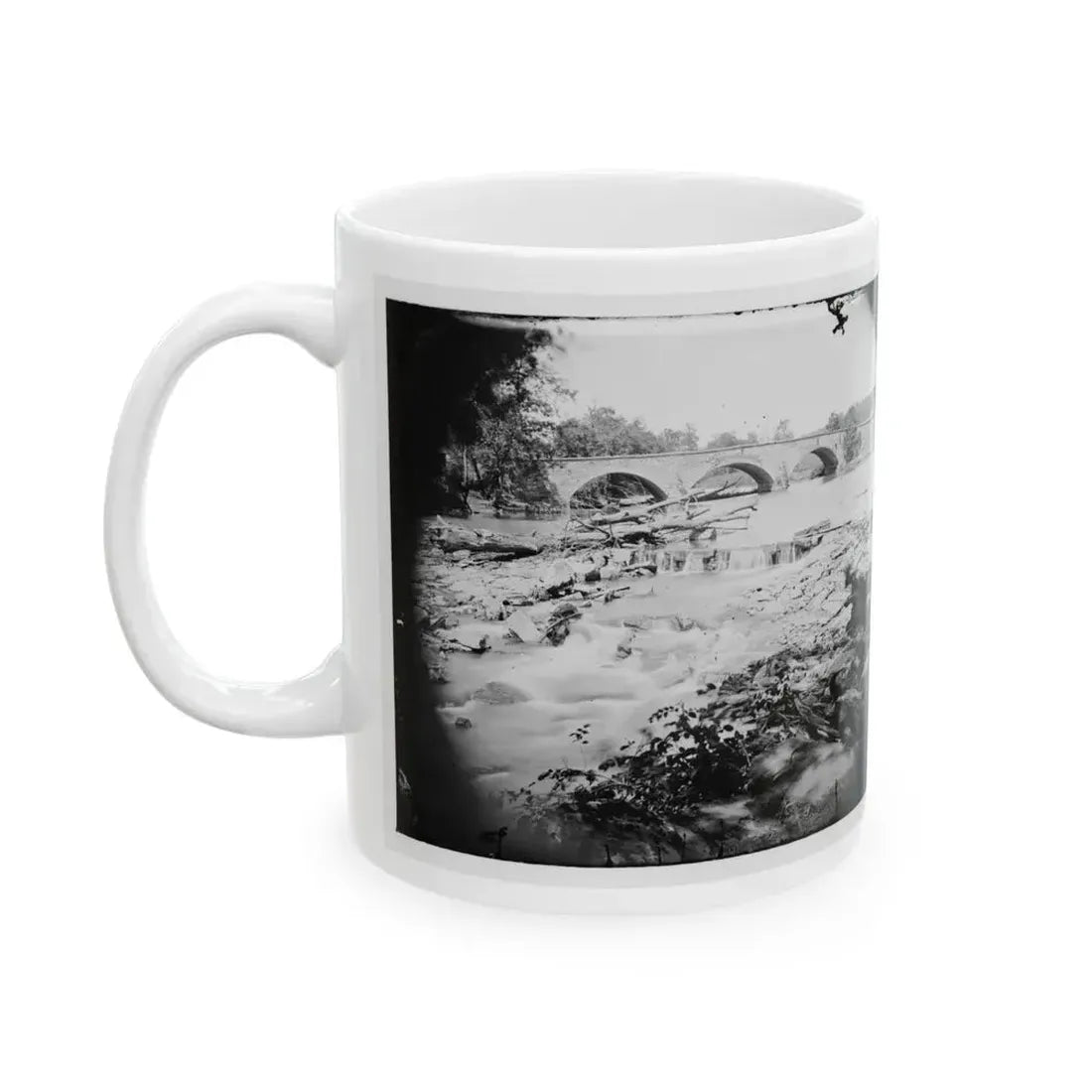 Antietam, Maryland. View Of Antietam Bridge (U.S. Civil War) White Coffee Mug - Go Mug Yourself