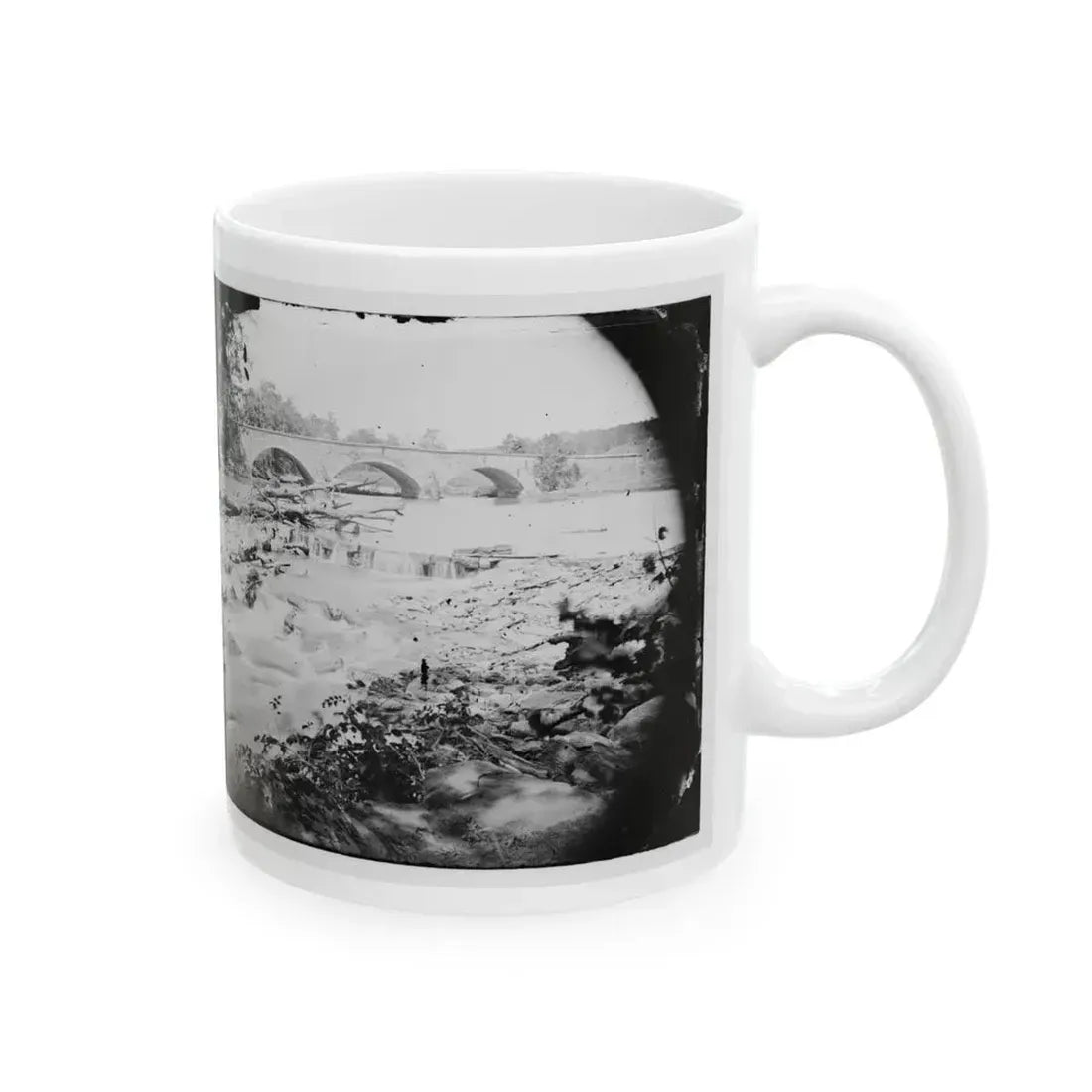 Antietam, Maryland. View Of Antietam Bridge (U.S. Civil War) White Coffee Mug - Go Mug Yourself