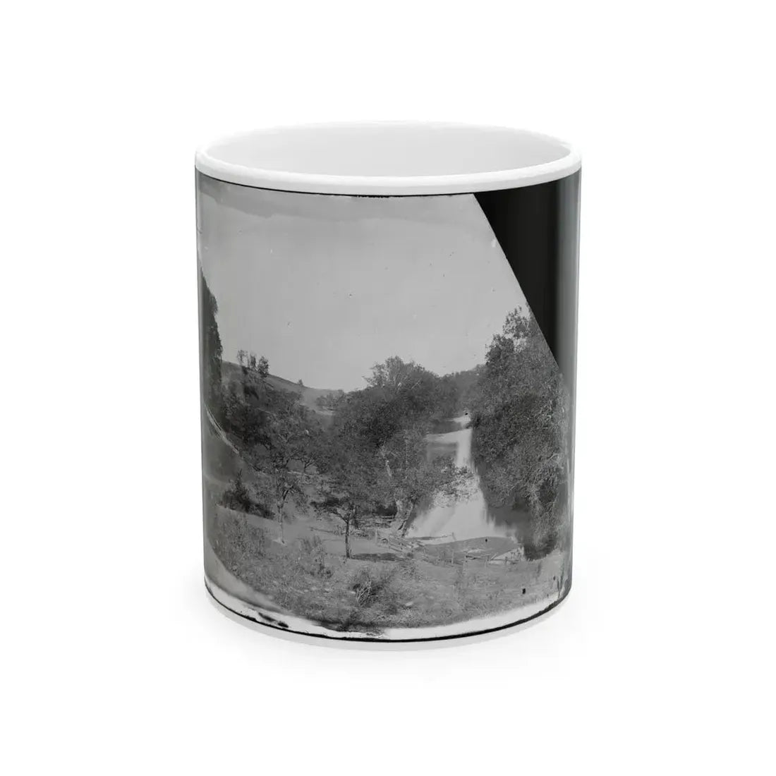 Antietam, Maryland. View On Antietam Creek (U.S. Civil War) White Coffee Mug 11oz - Go Mug Yourself