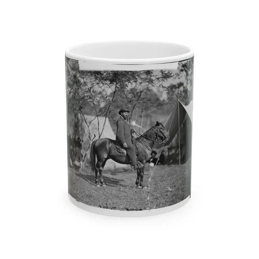 Antietam, Md. Allan Pinkerton ( E. J. Allen ) Of The Secret Service On Horseback (U.S. Civil War) White Coffee Mug 11oz - Go Mug Yourself