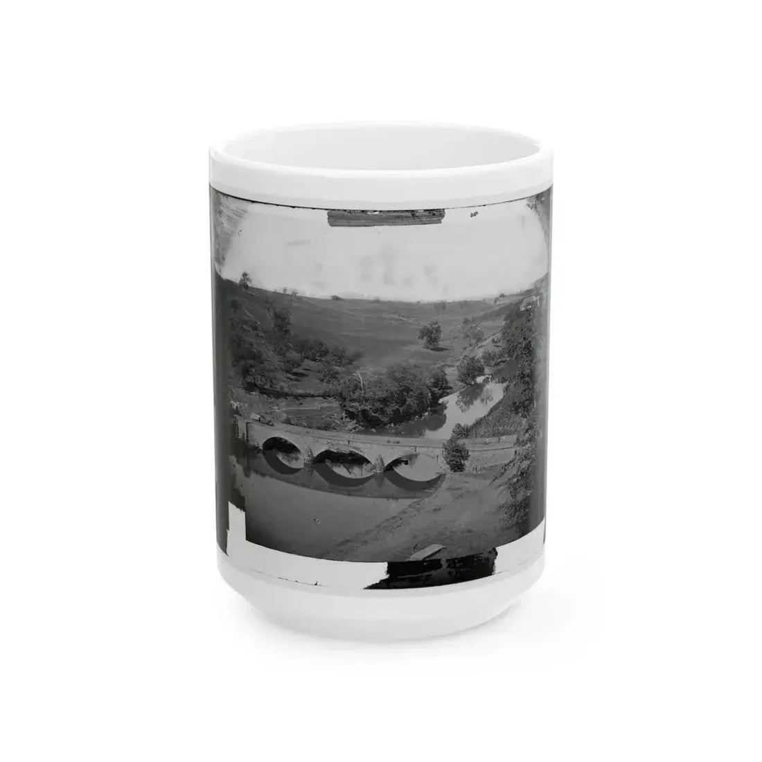 Antietam, Md. Another View Of Antietam Bridge (U.S. Civil War) White Coffee Mug 15oz - Go Mug Yourself