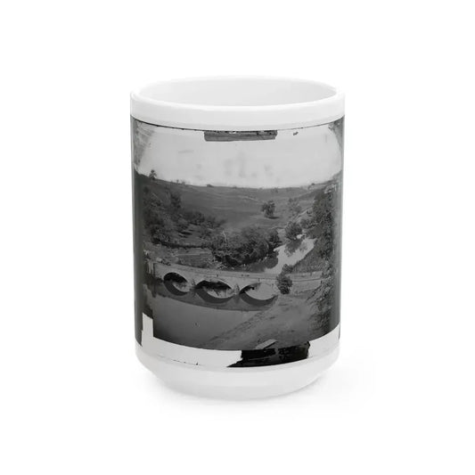 Antietam, Md. Another View Of Antietam Bridge (U.S. Civil War) White Coffee Mug 15oz - Go Mug Yourself