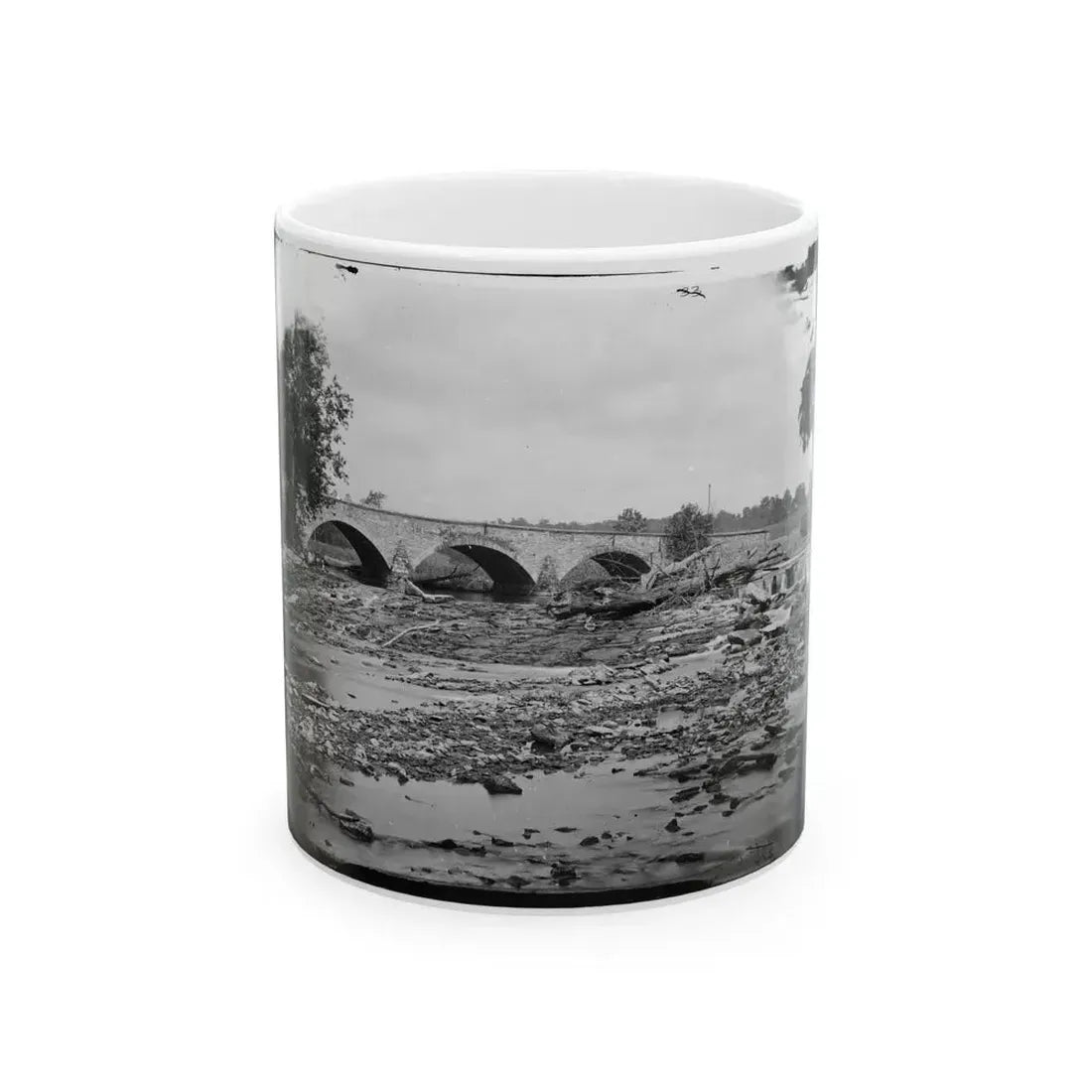 Antietam, Md. Antietam Bridge On The Sharpsburg-Boonsboro Turnpike (U.S. Civil War) White Coffee Mug 11oz - Go Mug Yourself