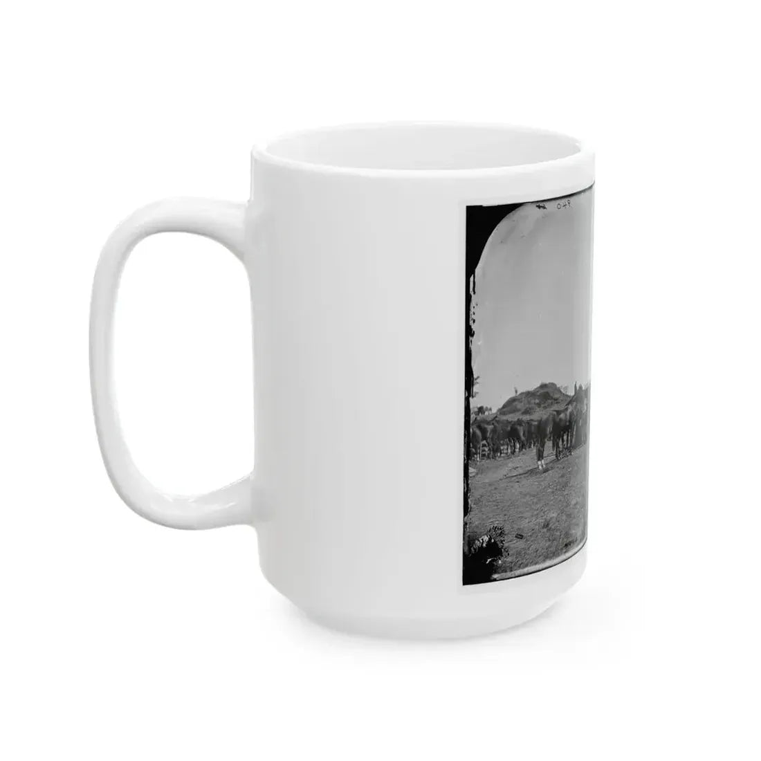 Antietam, Md. Blacksmith Shoeing Horses At Headquarters, Army Of The Potomac (U.S. Civil War) White Coffee Mug - Go Mug Yourself