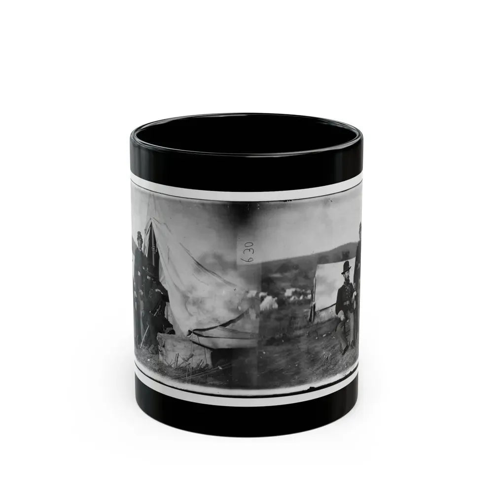 Antietam, Md. Col. John S. Crocker, Lt. Col. Benjamin C. Butler, And Adjutant Of 93d New York Volunteers (U.S. Civil War) Black Coffee Mug 11oz - Go Mug Yourself