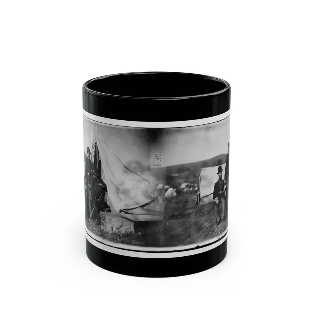 Antietam, Md. Col. John S. Crocker, Lt. Col. Benjamin C. Butler, And Adjutant Of 93d New York Volunteers (U.S. Civil War) Black Coffee Mug 11oz - Go Mug Yourself