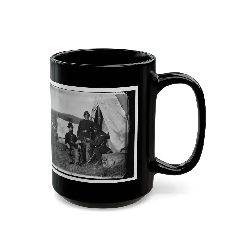 Antietam, Md. Col. John S. Crocker, Lt. Col. Benjamin C. Butler, And Adjutant Of 93d New York Volunteers (U.S. Civil War) Black Coffee Mug - Go Mug Yourself