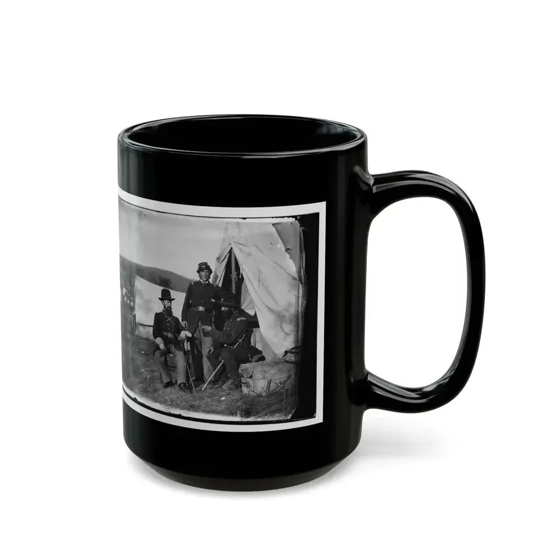 Antietam, Md. Col. John S. Crocker, Lt. Col. Benjamin C. Butler, And Adjutant Of 93d New York Volunteers (U.S. Civil War) Black Coffee Mug - Go Mug Yourself