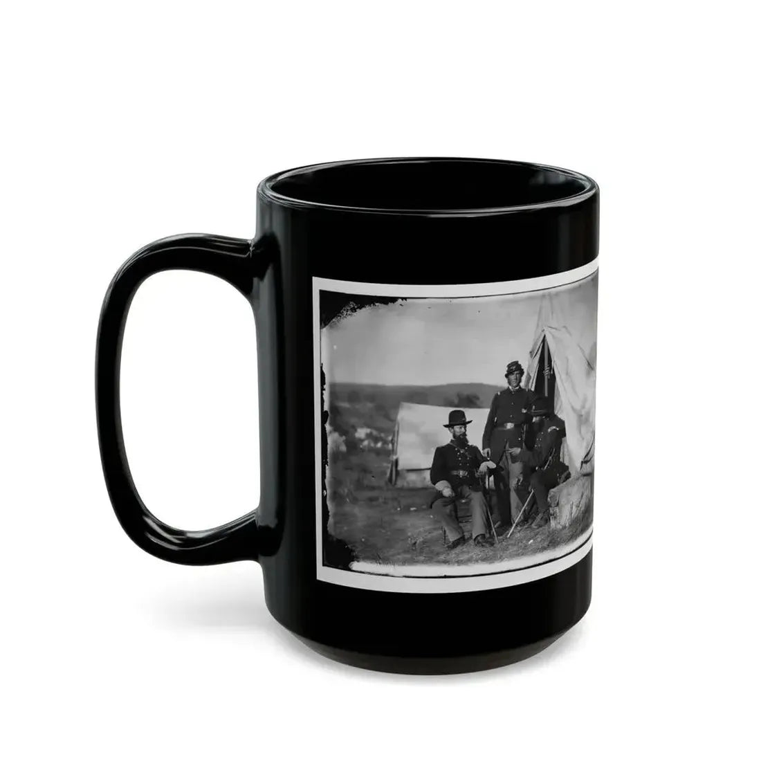 Antietam, Md. Col. John S. Crocker, Lt. Col. Benjamin C. Butler, And Adjutant Of 93d New York Volunteers (U.S. Civil War) Black Coffee Mug - Go Mug Yourself