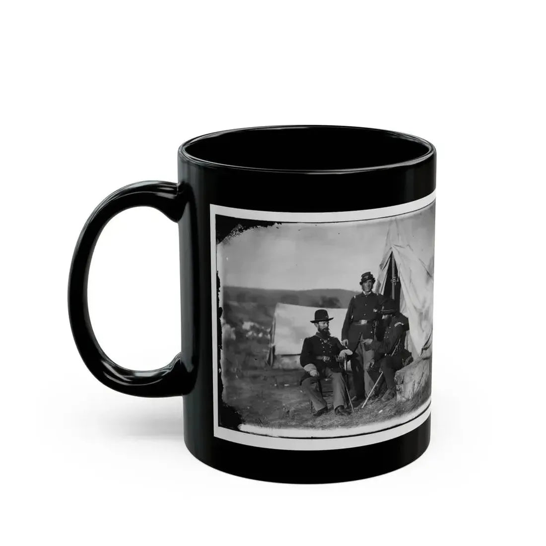 Antietam, Md. Col. John S. Crocker, Lt. Col. Benjamin C. Butler, And Adjutant Of 93d New York Volunteers (U.S. Civil War) Black Coffee Mug - Go Mug Yourself