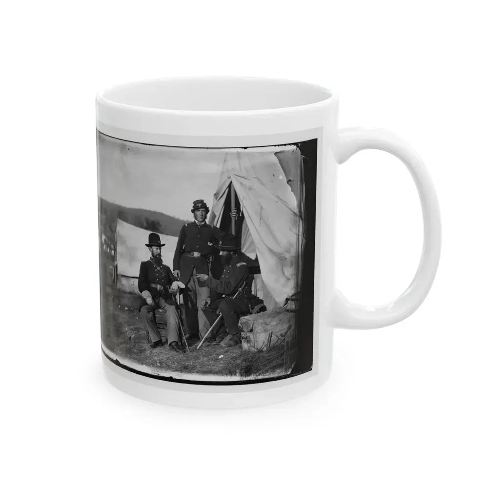 Antietam, Md. Col. John S. Crocker, Lt. Col. Benjamin C. Butler, And Adjutant Of 93d New York Volunteers (U.S. Civil War) White Coffee Mug - Go Mug Yourself