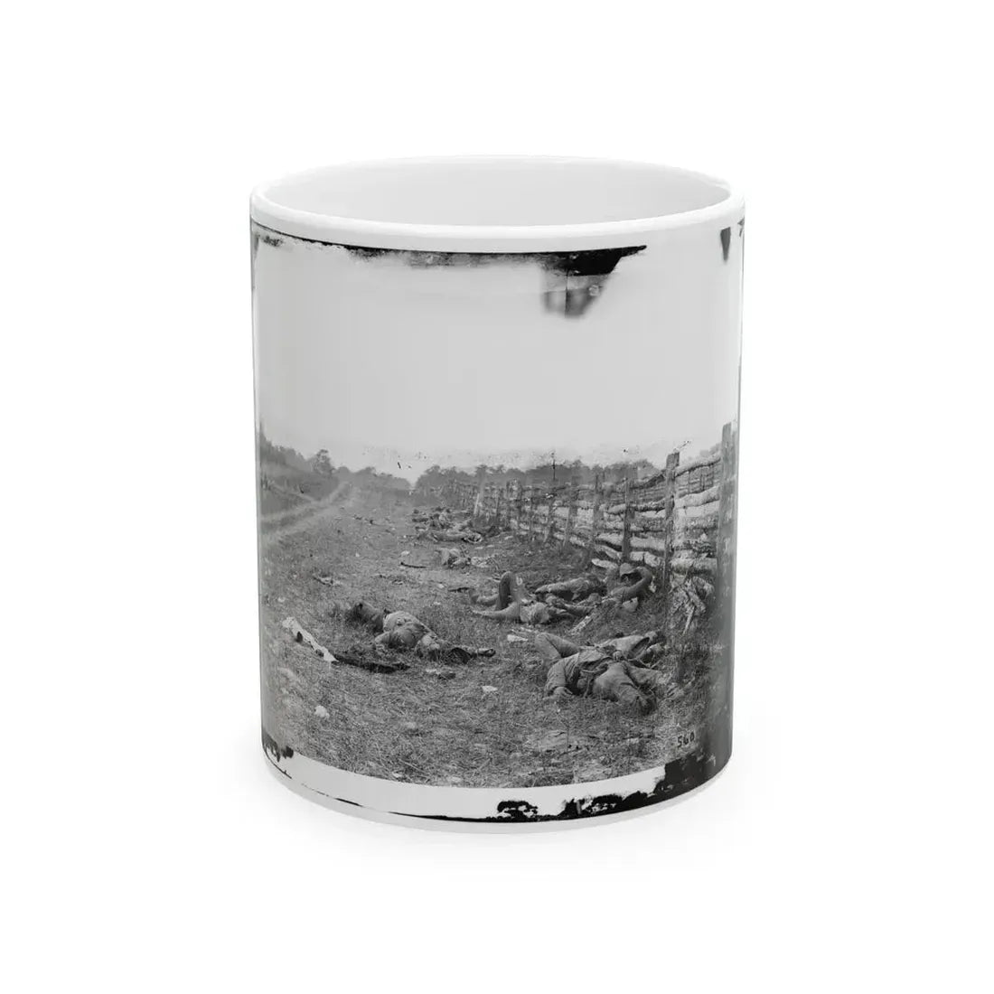 Antietam, Md. Confederate Dead By A Fence On The Hagerstown Road (U.S. Civil War) White Coffee Mug 11oz - Go Mug Yourself