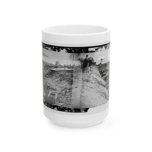 Antietam, Md. Confederate Dead In A Ditch On The Right Wing (U.S. Civil War) White Coffee Mug 15oz - Go Mug Yourself