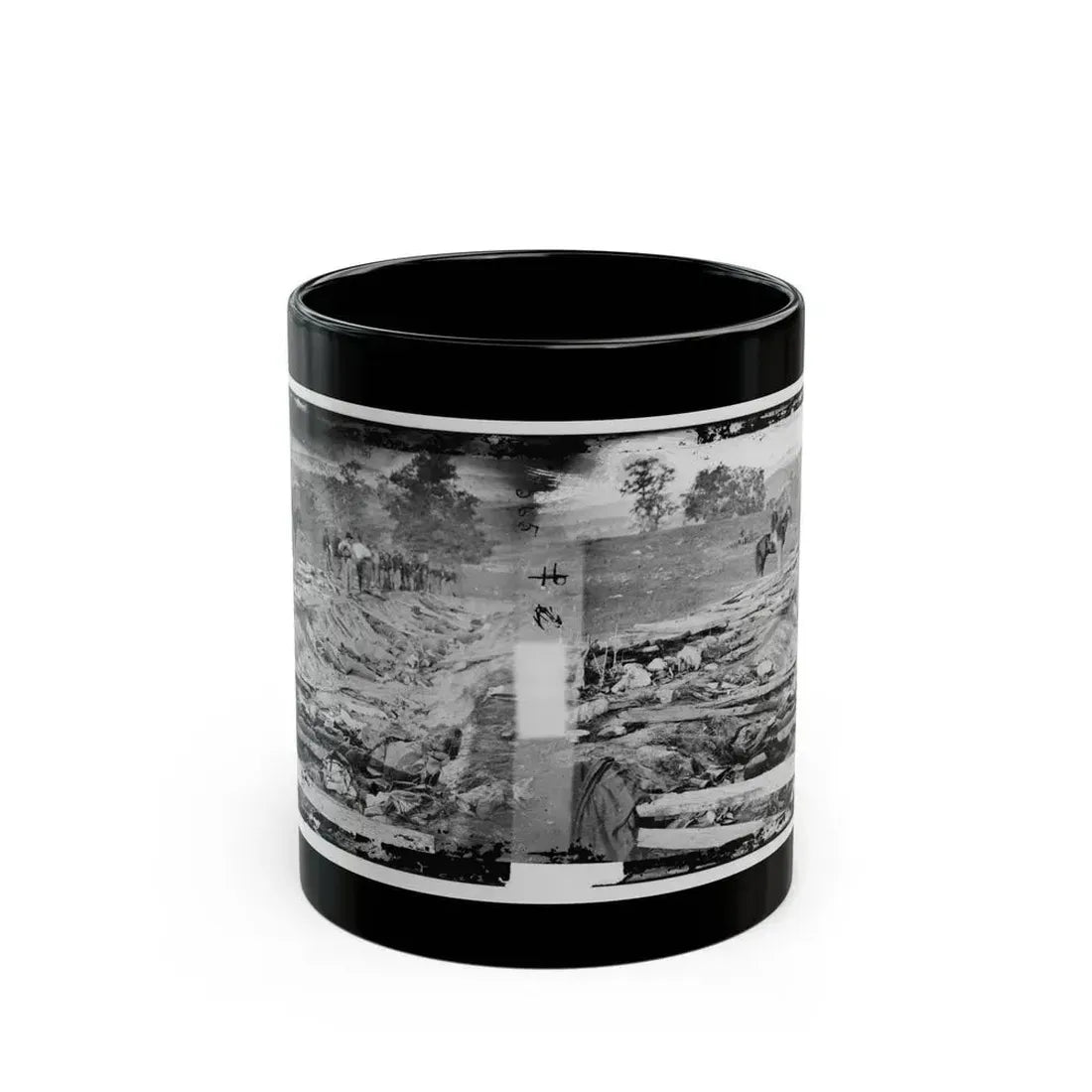 Antietam, Md. Confederate Dead In A Ditch On The Right Wing Used As A Rifle Pit (U.S. Civil War) Black Coffee Mug 11oz - Go Mug Yourself