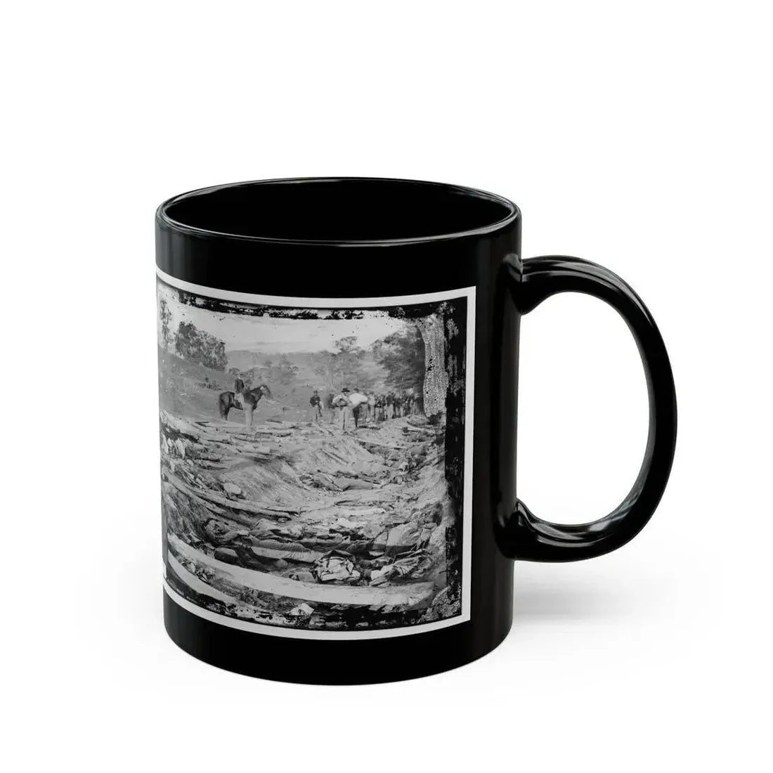 Antietam, Md. Confederate Dead In A Ditch On The Right Wing Used As A Rifle Pit (U.S. Civil War) Black Coffee Mug - Go Mug Yourself