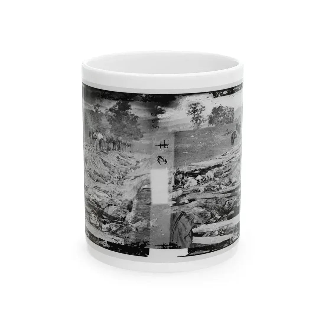 Antietam, Md. Confederate Dead In A Ditch On The Right Wing Used As A Rifle Pit (U.S. Civil War) White Coffee Mug 11oz - Go Mug Yourself